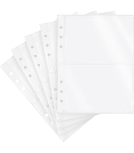 Amazon.com : 90 Pcs Binder Pockets Clear 4/2/1 Pockets for 6 Ring A5 Binder  Insert Card Sleeves Album Page Protector Photocard Document Folder Trading  Card Pouch for 6 Ring Sleeves Refill Sheet : Office Products