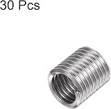 sourcing map 30pcs Wire Thread Inserts 1/4-20 UNC 2D 304 Stainless Steel view 3