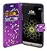 LG G6 Case, LG G6 Wallet Case,Customerfirst PU Leather Magnetic Flip Design Wallet Case for LG G6 + emoji keychain (Blossom Purple)