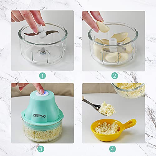 Electric Mini Garlic Chopper, OCTAVO 45W Food Processor Portable