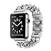 HOMEKE Metal Band for Apple Watch Band 38mm, Stainless Steel iWatch Band with Flexible Chains Style Bracelet Strap - Silver