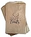 Kraft paper rustic treat bags, trail mix favor bags, candy buffet bags, gift bags made out of 100% recycled paper, antler, woodland design 24 ct