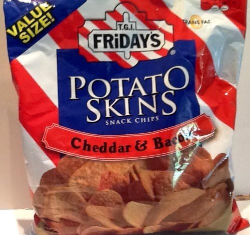 Amazon Com T G I Fridays Potato Skins Snacks Chips Cheddar Bacon 16oz Each Bag Pack Of 4