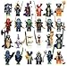 Peton Ninjago Building Blocks Toys Minifigures with Accessories for Kids Set 24Pcs