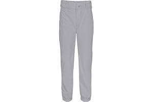Penveer Pull-Up Youth Baseball Pants, Quarter Open Fly Boys Baseball Pants with Durable Snap & Elastic Bottom