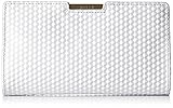 MILLY Geo Debossed Sm Frame Clutch, White