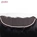 QinMei Hair Brazilian Straight Hair Bundles with Frontal Closure Ear to Ear Lace Frontal Closure with Bundles 8A Brazilian Virgin Hair Frontal with Baby Hair Natural Black Color (18 20 22+16 Frontal)