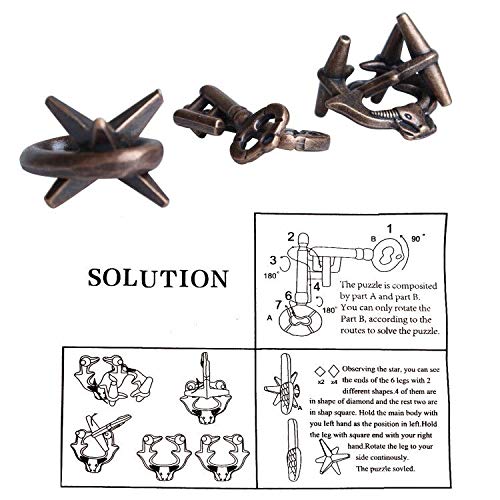 Brain Teaser Puzzle 3D Unlock Interlocking Jigsaw Metal Hole Lock Adult