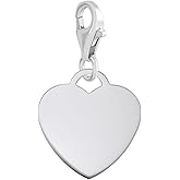 Small Heart - Classic Charm With Lobster Claw Clasp, Charms for Bracelets and Necklaces