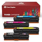 Toner Kingdom Compatible Toner Cartridges for HP 128A CE320A CE321A CE322A CE323A Canon 131 116 CP1525n CP1525nw CM1415fn CM1415fnw Canon MF8280CW (Black, Cyan, Magenta, Yellow, 4-Pack)