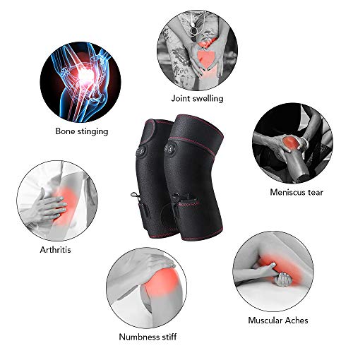 HailiCare Wireless Heated Knee Massager Vibration Knee for Reduce Knee