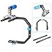 Neewer 15mm C-Shape Support Mount Bracket+Top Rubber Handle Grip for DSLR Camera/DV Support System Shoulder Rig,Can Mount LED Light Microphone,for Photography,Videography,Movie Film Making