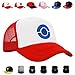 PopCrew Embroidered Team Trainer Hat for Anime Cosplay Costume, Trucker, Snapback Cap (Blue)