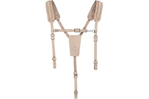 Klein Tools 5413 Soft Leather Work Belt Suspenders