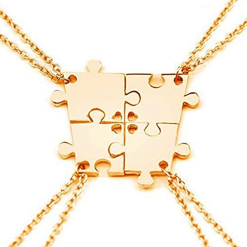 SIVITE Pcs Puzzle Best Friends Forever Necklace Engraved Heart