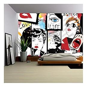 Fashion Girl in Sketch-Style. Vector Illustration. - Removable Wall Mural | Self-Adhesive Large Wallpaper - 66x96 inches