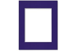 ALLWORLD FRAMING 11x14 Matting for 8x10 Photograph or Artwork 4-Ply Bevel Cut Acid Free Matboard for picture framing (Dark Purple)