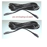 2 Pack 25FT Extension Cable for Solar Panel Trickle Charger Coleman Sunforce Koolatron + Others Pure Power Adapters®