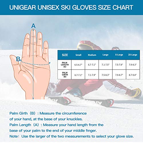image for Unigear Ski Gloves, Waterproof Thinsulate Winter Warm Snowboard Snow T