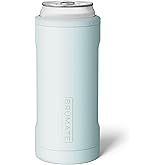BrüMate Hopsulator Slim Can Cooler Insulated for 12oz Slim Cans | Skinny Can Insulated Stainless Steel Drink Holder for Hard Seltzer, Beer, Soda, and Energy Drinks (Blue Agave)