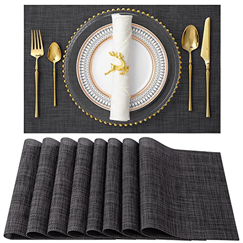 SENDAY Placemats, Set of 8 HeatResistant Placemats Stain Resistant
