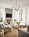 Saint Mossi 6-Lights Farmhouse Chandelier in French Country Chandelier Style,Farmhouse Pendant Light Fixtures Rustic Chandelier for Bedroom,Dining Room,Living Room,H34 x D35,Chain Adjustable