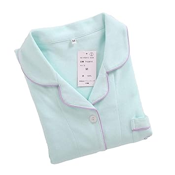 Zanzan Damen-Pyjamas Baumwolle Warmer Pyjama-Pyjama Tops Bottoms Home Service Pyjamas Set