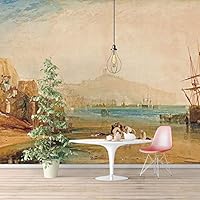 Wall Murals Self-Adhesive Removable The Dogana and San Giorgio Maggiore by Joseph Mallord William Turner Wallpaper Home Decoration for Living Room,Bedroom - 66x96 inches
