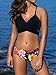 ZD Z-DEAR THE BEST LOVE Women’s Sexy Low Waist Bandage Bikini Beachwear Swimsuit Black-L