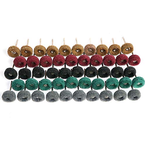 FPPO 50PCS Abrasive Buffing Polishing Wheel Set for Rotary Tool,Mini