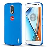 J&D Case Compatible for Moto G4 Plus/Moto G4 Case, [Drop Protection] [Slim Cushion] Shock Resistant Protective TPU Slim Case for Motorola Moto G4 Plus Bumper Case - [NOT for Moto G4 Play] - Blue