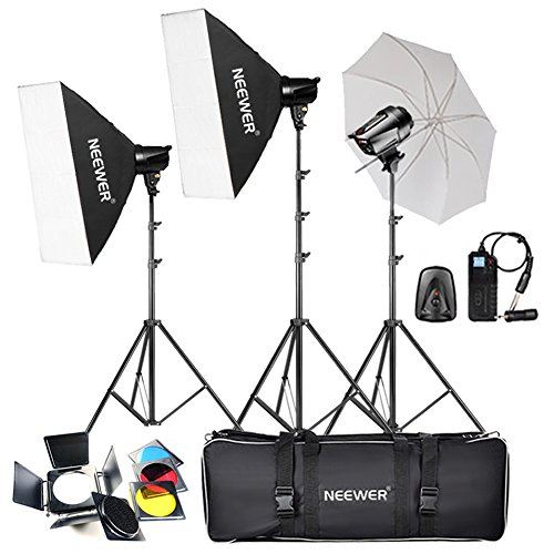 Neewer 540W(180W x 3)Professional Photography Studio Flash Strobe Light Lighting Kit for Portrait Photography,Studio and Video Shoots(T-180B)