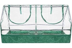 Zenport SH3212A+BTP Garden Raised Bed and Cold Frame Greenhouse Cloche for Easy Access Protected Gardening