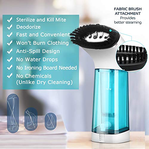 SUMGOTT Vertical Steam Steamer, Portable Travel Iron for Different Clothing, Eliminates Wrinkles and Odors, 1000W Steamer Vertical Steamer with 120ml Water Tank and Brush [Latest Version] - Thumbnail 5