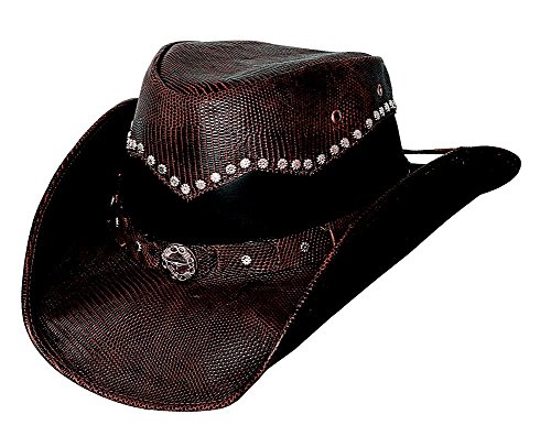Montecarlo / Bullhide Hats - Bonfire - Top Grain Leather Western Cowboy Hat - Chocolate (Small)