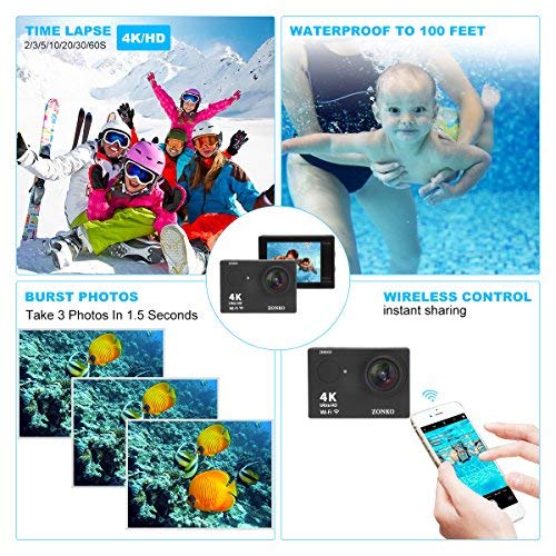 2 ZONKO+Wide+Angle+Waterproof+Snorkeling+Accessories