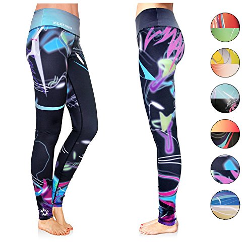 Platinum Sun Swim Legging for Women Sunproof Pants Tights with Designs - Mystica - M