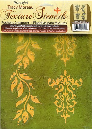 DecoArt TS04-B Texture Stencils by Tracy Moreau, Brocade and Berry Borders
