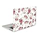 13 Macbook Air Case, GMYLE Hard Case Print Frosted for MacBook Air 13 inch (Model: A1369 and A1466) - White Floral Rose Pattern Rubber Coated Hard Shell Case Cover