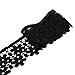 ROSENICE Lace Trim Embroidered Flower Edging Trim Sewing Craft in Black,3.15