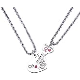 ASHMITA 2PCS Silver Love Pendant Necklace Key Necklace His and Hers Matching Necklace for Best Friend Friendship Necklace Jewelry for Men Women