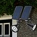 AMIR Upgraded 2 in 1 Solar Lights, (2 Pack) 360° Adjustable Waterproof Outdoor Landscape Lighting Spotlight Wall Light Auto On/ Off for Yard Garden Driveway Pathway Pool Tree Patio (Changing Color)