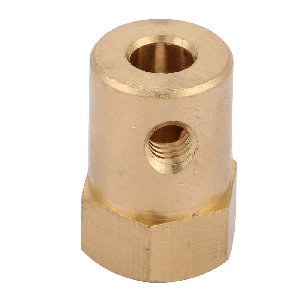 Brass Hex Coupler 6mm Shaft Connector Extended Rod Straight Fitting Threaded Bar Motor Coupling for 4pcs Pack