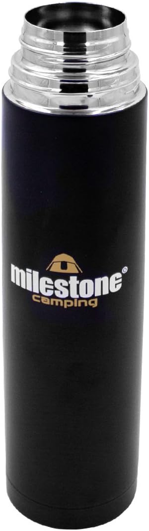 Milestone Stainless Steel Flask, Black, 1 Litres, 1000 ml - Image 4
