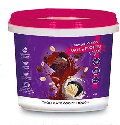 Feel Free Nutrition Vegan Chocolate Cookie Dough Protein Porridge, 75 g, Pack of 8