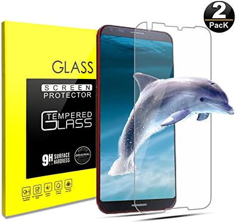 Google Pixel 2 XL Screen Protector Glass,Google Pixel 2 Tempered Glass Screen Protector Dot Matrix for Google Pixel 2 XL[Bubble-Free][0.26mm,2.5D][2Pack][Crystal Clear](Pixel2 XL)