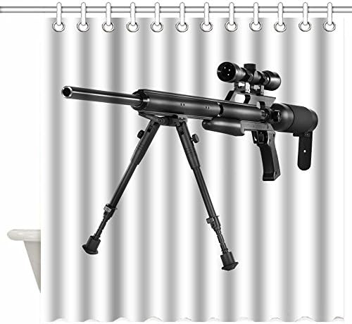 Luckcac 72 x 72 Inch Shower Curtain Custom, AirForce Airguns - World's Most Powerful Production Air Rifle - Texan .457 Caliber