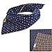 PUPTECK Pet Dog Cat Puppy Bandana Reversable Bibs Triangle Head Scarf Accessories Neckerchief for Small to Large Breed, Dark Blue