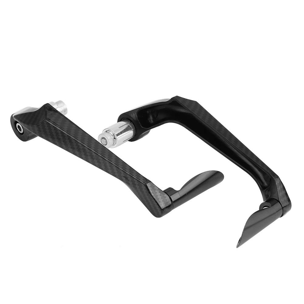 Motorbike Brake Clutch lever Guard-1 Pair Carbon Fiber Motorcycle Brake Clutch Levers, Handlebar Protect Guard, Left Right Clutch Brake Handle Levers (Color : Black)
