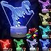 KangXin Dinosaur 3D Night Light Decorative Dinosaur LED Desk Lamp for Kid's Room Bedroom Nursery Dinosaur Theme Toys Christmas Birthday Gifts for Boys Kids Dinosaur Supplies for Party Home Decor